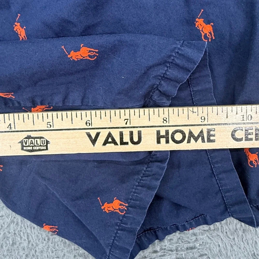 Polo‎ Ralph Lauren Pajama Shorts Mens M Navy Blue Orange Pony Logo Loungewear